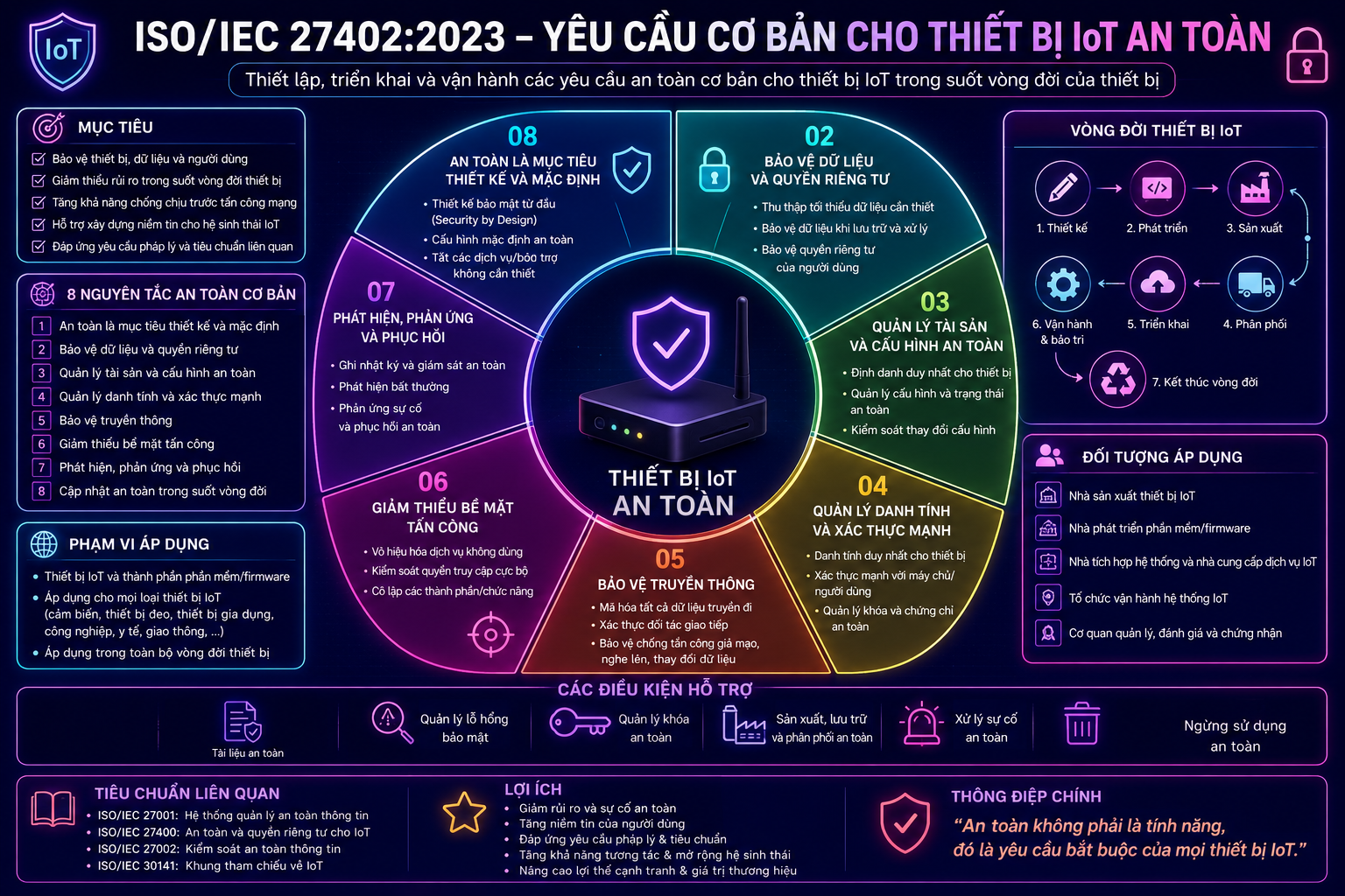ISO/IEC 27402:2023 – Yêu Cầu Cơ Bản Cho Thiết Bị IoT An Toàn