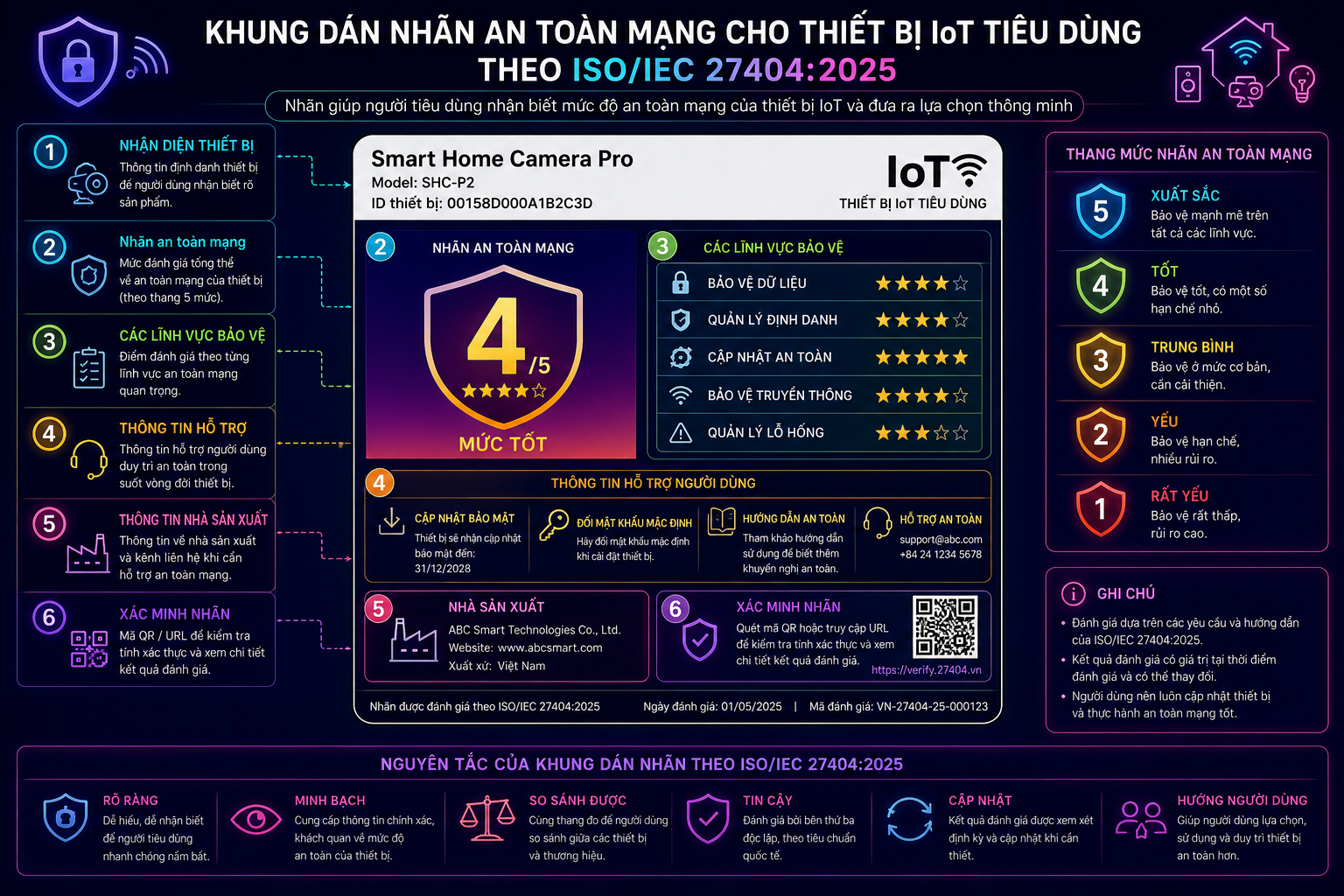 ISO/IEC 27404:2025 – Khung Dán Nhãn An Toàn Mạng Cho IoT Tiêu Dùng